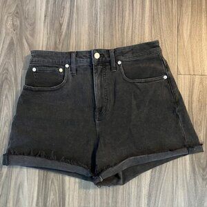 Madewell Curvy High-Rise Denim Shorts Sz 28 in Lugar Wash